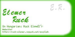 elemer ruck business card